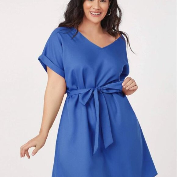 Plus Size Blue Dress *** 4XL SIZE 20 Royal Blue - Picture 5 of 5